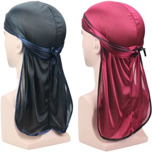 Soft Durag with Extra Long Tail for 360 Waves